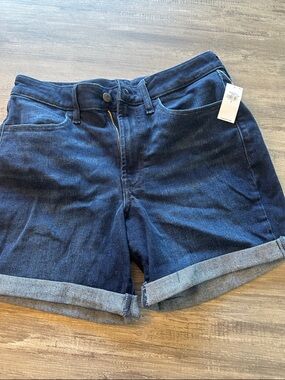 Old Navy Dark Blue Rolled Hem Denim Shorts
